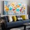 Flower Wall Art for Living Room, Dandelion Canvas Wall Decor for Bedroom, Colorful Abstract Print Painting Picture, Large Size 48x24 Inches